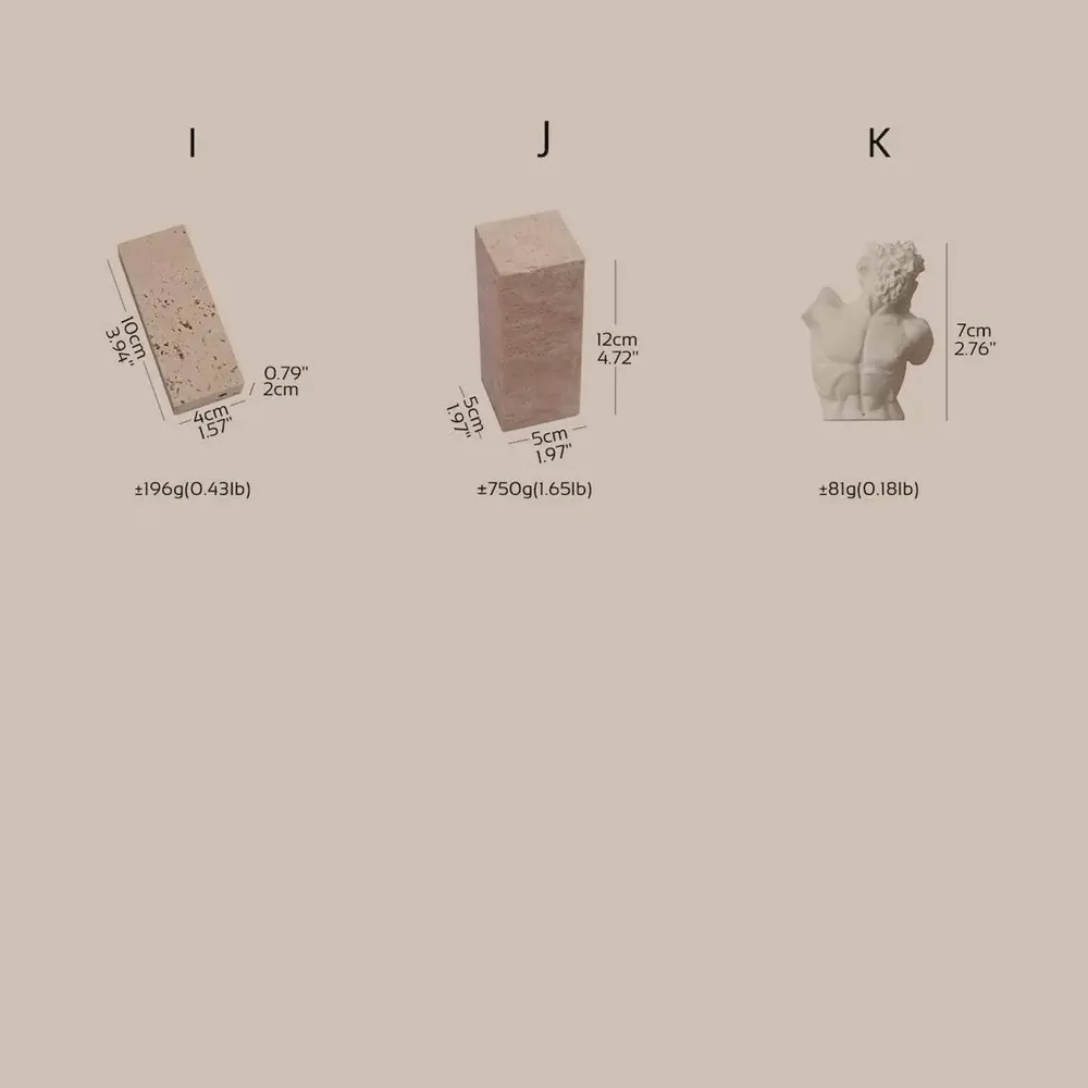 Jewelry - Yellow Travertine Jewelry Display Set with Gypsum Sculpture - WHISPERING WOODS