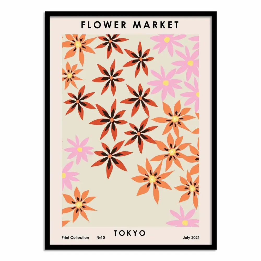 Poster - Art-Poster - Flower Market Tokyo - NKTN - WALL EDITIONS