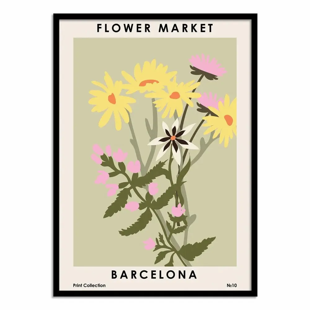 Affiches - Affiche - Flower Market Barcelona - NKTN - WALL EDITIONS