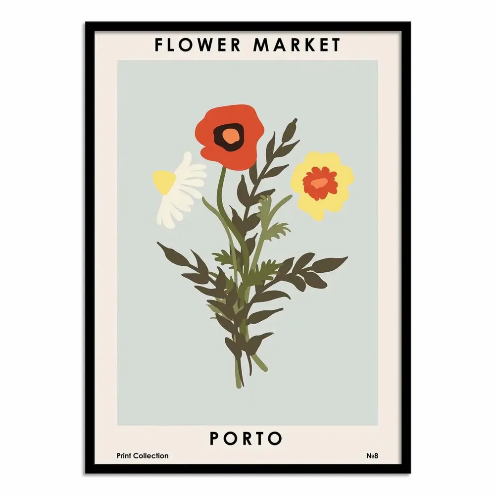 Poster - Art-Poster - Flower Market Porto - NKTN - WALL EDITIONS