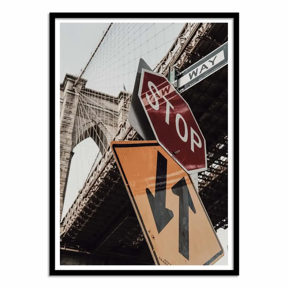 Poster - Art-Poster - Brooklyn Bridge Stop - Rikard Martin - WALL EDITIONS