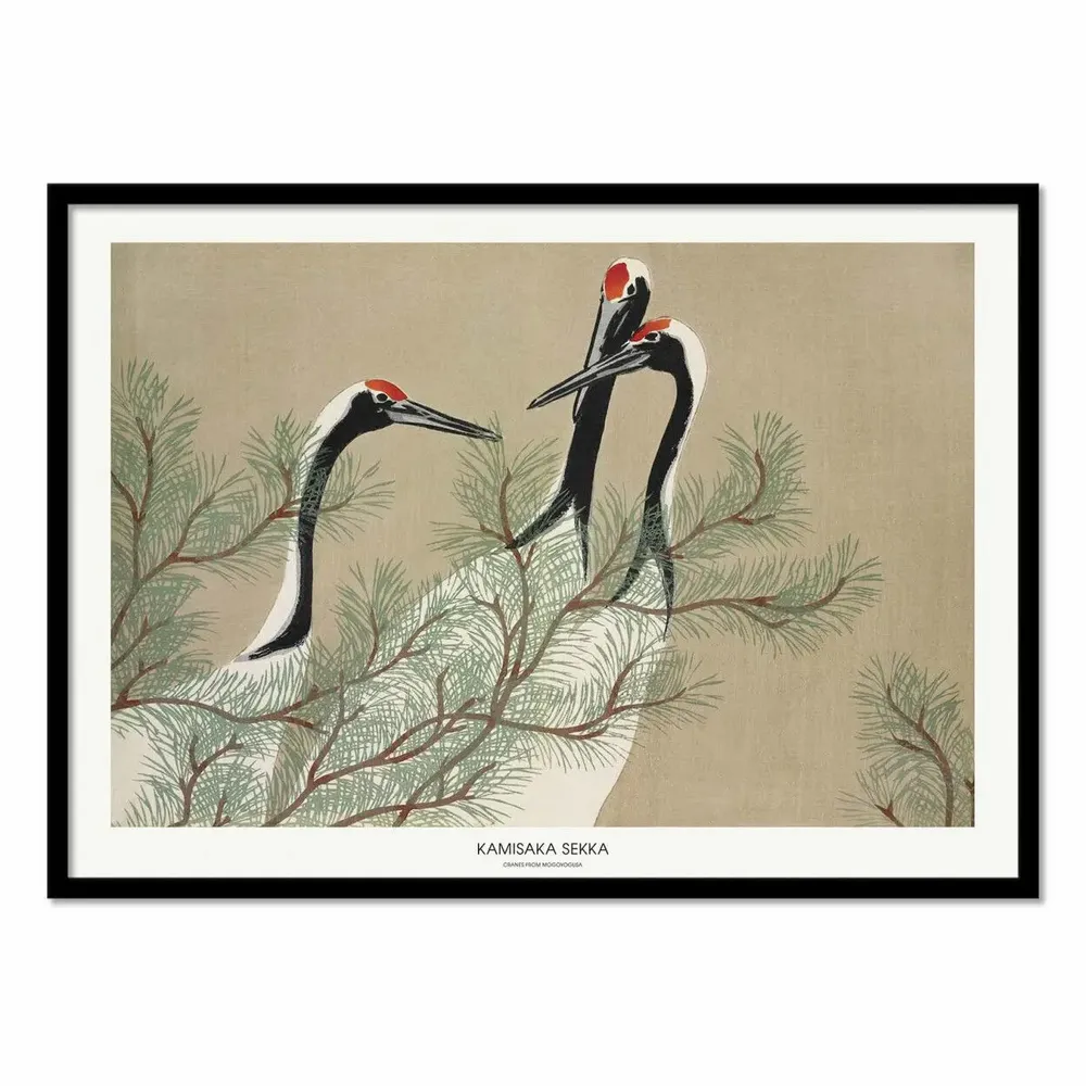 Poster - Art-Poster - Cranes From Momoyogusa - Kamisaka Sekka - WALL EDITIONS