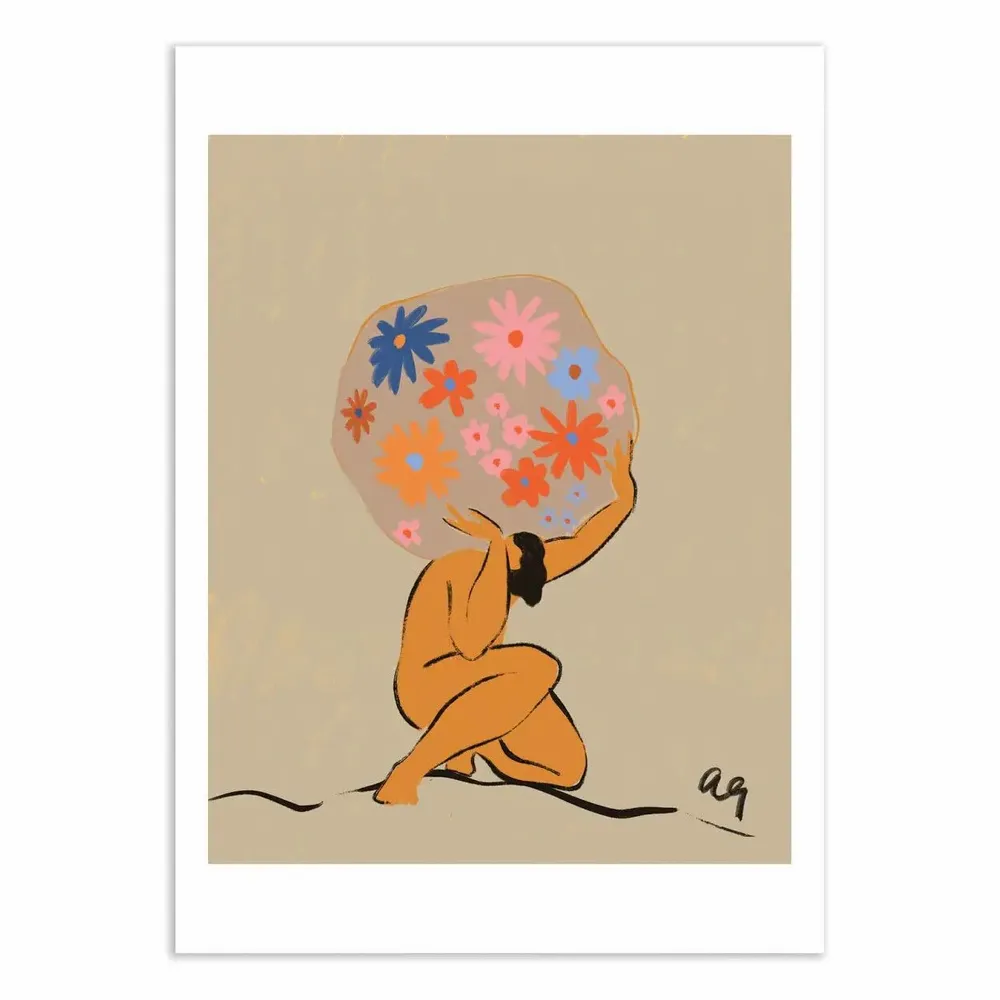 Poster - Art-Poster - World On Her Shoulders - Arty Guava - WALL EDITIONS