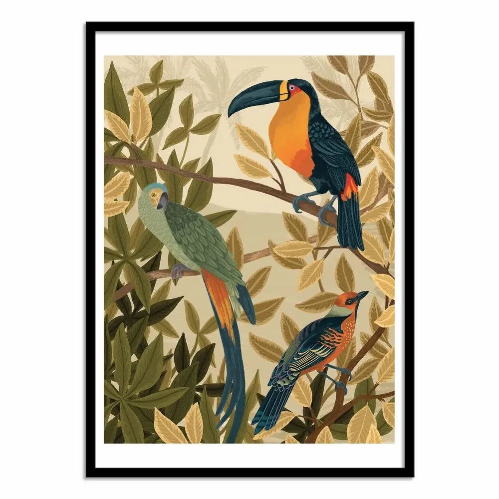 Affiches - Affiche - Paradise Birds - Goed Blauw - WALL EDITIONS
