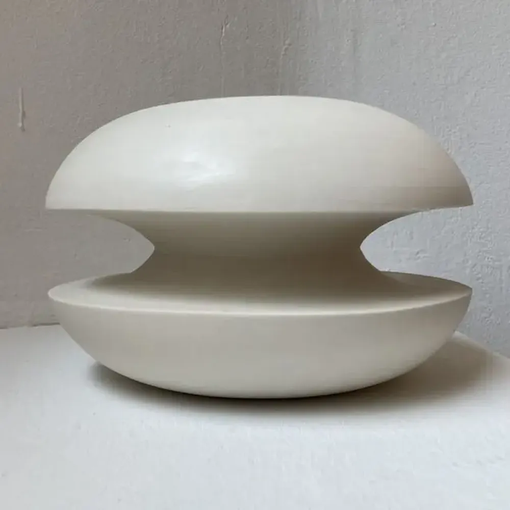 Sculptures, statuettes and miniatures - Sculptural, geometric vase in white porcelain - Oneiros D5 - CALLIGRAMME