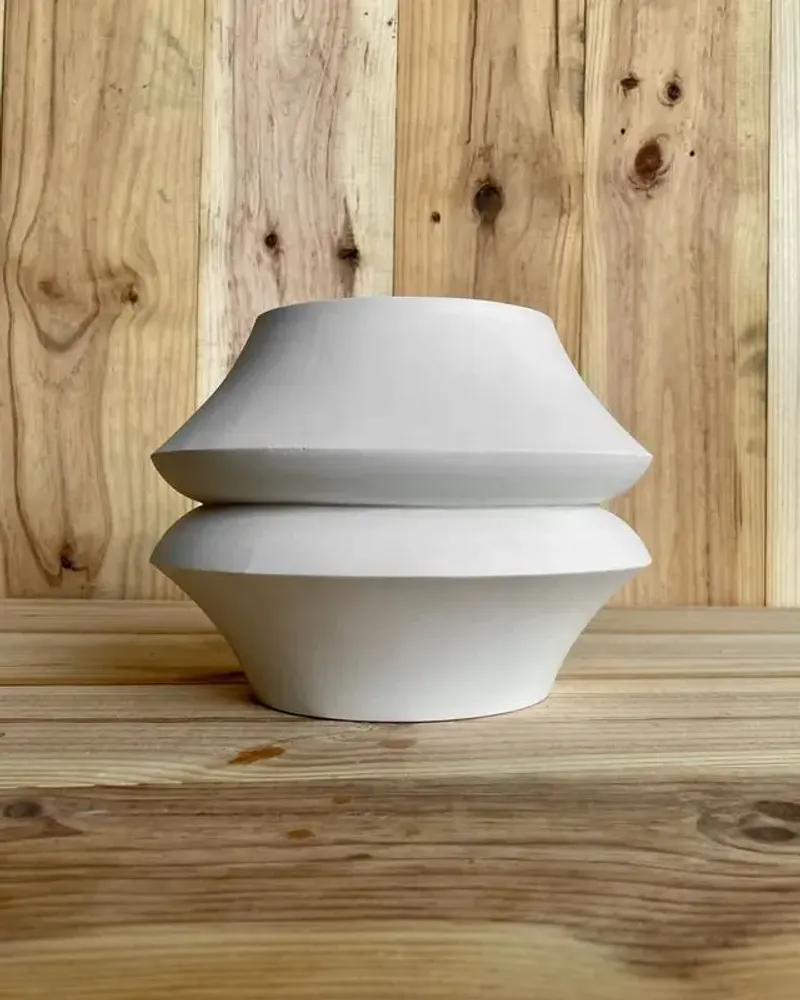 Sculptures, statuettes et miniatures - Vase sculptural et géométrique en porcelaine blanche - Palindrome A2L - CALLIGRAMME