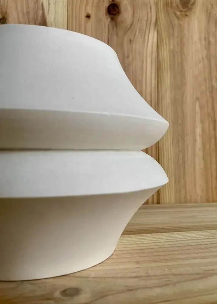 Sculptures, statuettes et miniatures - Vase sculptural et géométrique en porcelaine blanche - Palindrome A2L - CALLIGRAMME
