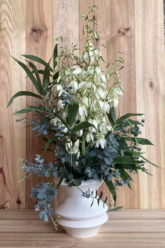 Pièces uniques - Vase sculptural et géométrique en porcelaine blanche - Palindrome A3L - CALLIGRAMME