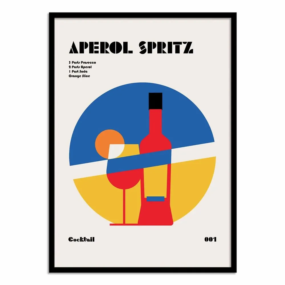 Poster - Art-Poster - Aperol Spritz Cocktail Bauhaus - Retrodrome - WALL EDITIONS