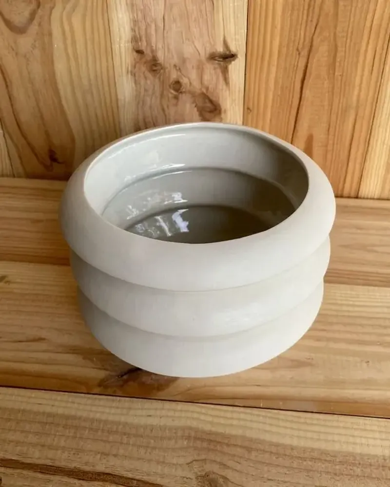 Poterie - Vase sculptural et géométrique en porcelaine blanche - Palindrome A4L - CALLIGRAMME