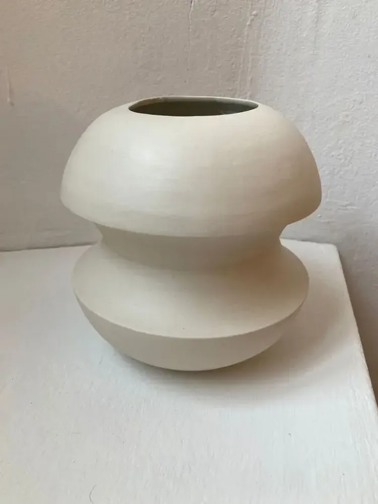 Autres décorations de Noël - Vase sculptural et géométrique en porcelaine blanche - Palindrome B2S - CALLIGRAMME