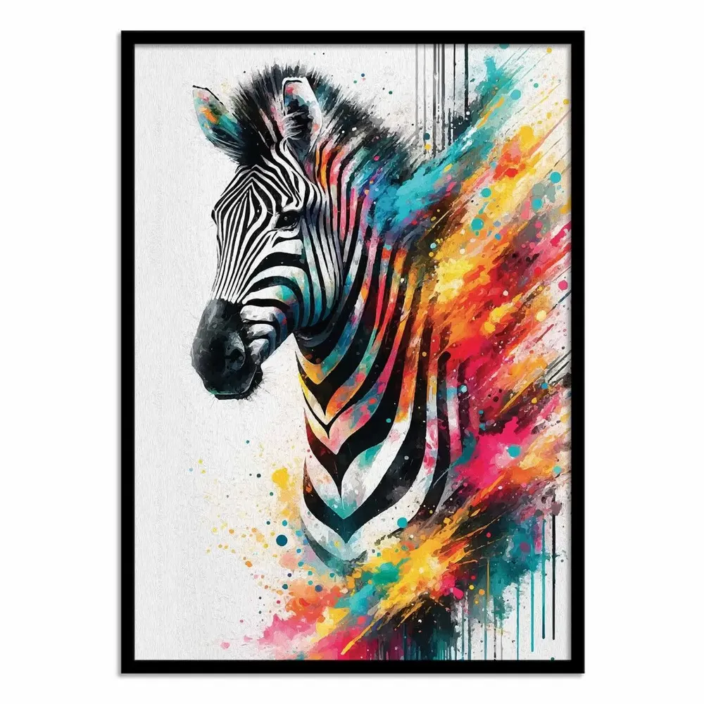 Poster - Art-Poster - Colorful Zebra - Andreas Magnusson - WALL EDITIONS