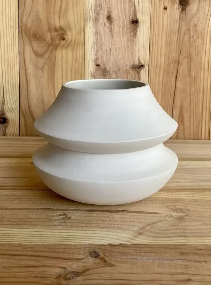 Vases - Vase sculptural et géométrique en porcelaine blanche - Palindrome B7L - CALLIGRAMME