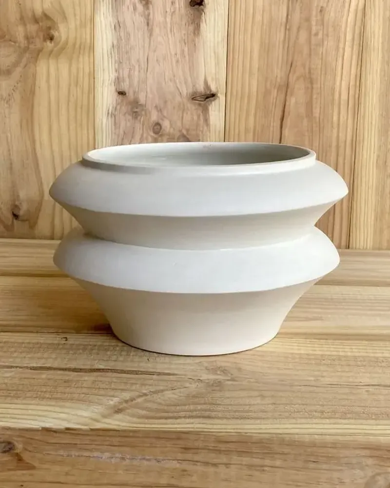 Autres décorations de Noël - Vase sculptural et géométrique en porcelaine blanche - Palindrome A9L - CALLIGRAMME