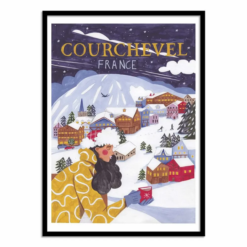 Poster - Art-Poster - Woman in France Courchevel - Caroline - WALL EDITIONS
