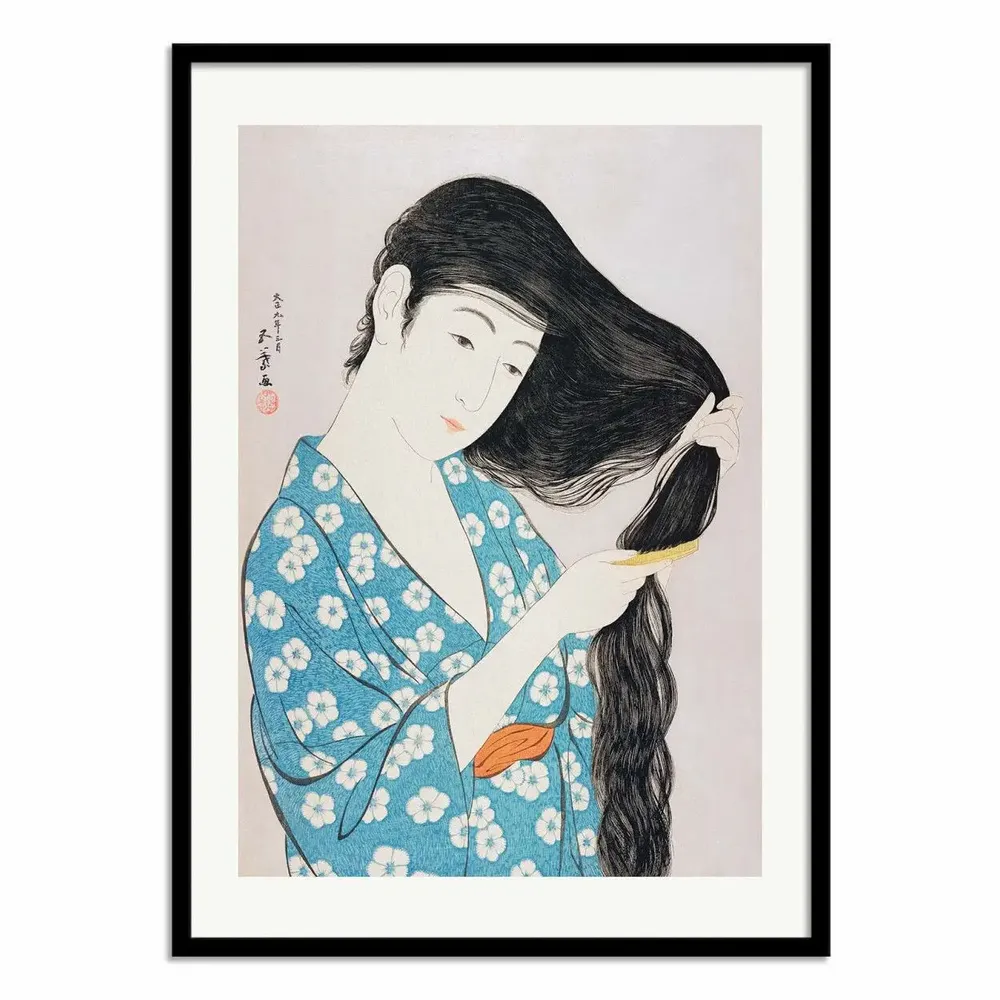 Affiches - Affiche - Woman Combing Her Hair (1920) - Goyo Hashiguchi - WALL EDITIONS