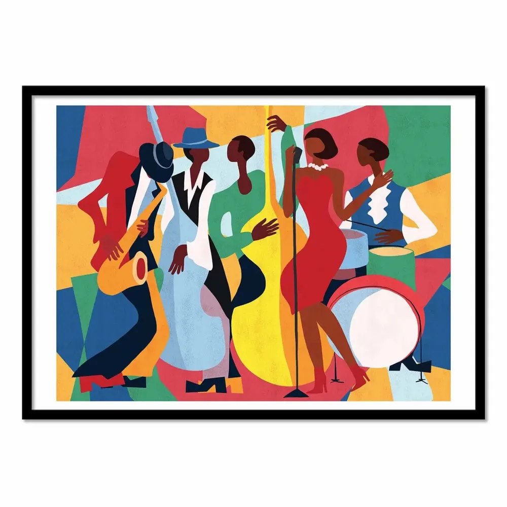 Affiches - Affiche - Vibrant Jazz Ensemble - Cats and Dotz - WALL EDITIONS