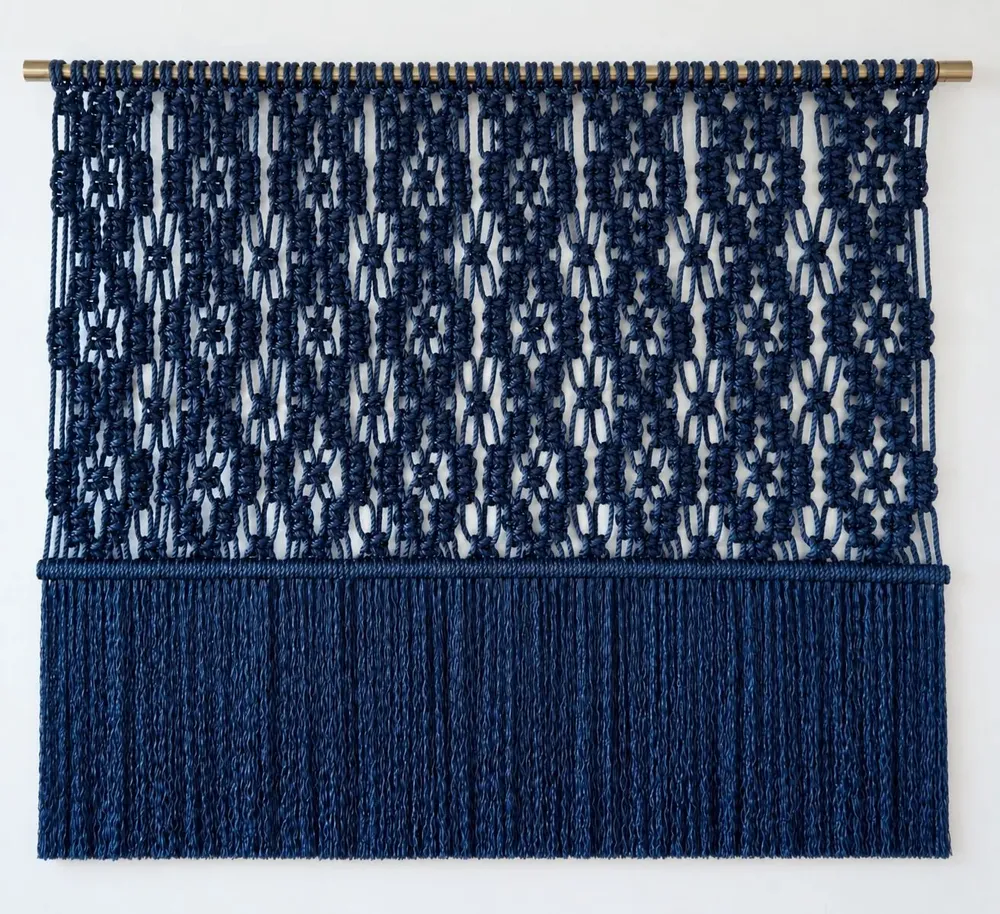 Tapestries - Macrame Wall Hanging Navy Blue - NŒULUXE
