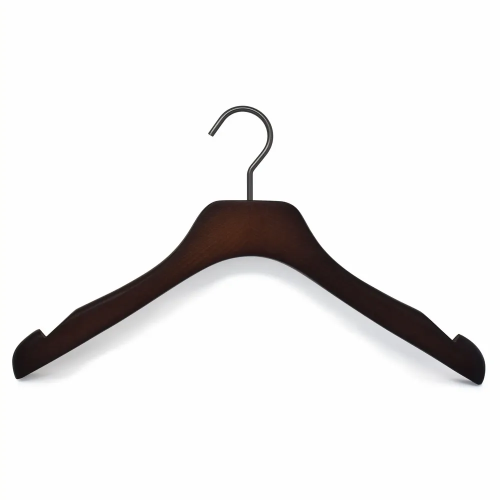 Walk-in closets - Ash wood hangers – Walnut finish – Chic Collection - MON CINTRE