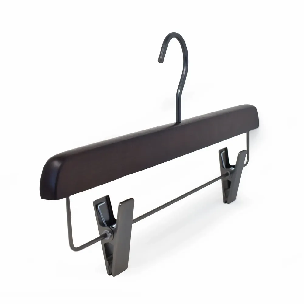 Walk-in closets - Ash wood hangers – Walnut finish – Chic Collection - MON CINTRE