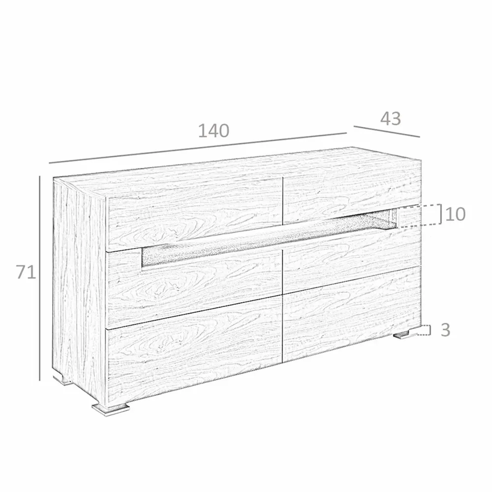 Chests of drawers - Walnut chest of drawers with interior lighting - ANGEL CERDÁ