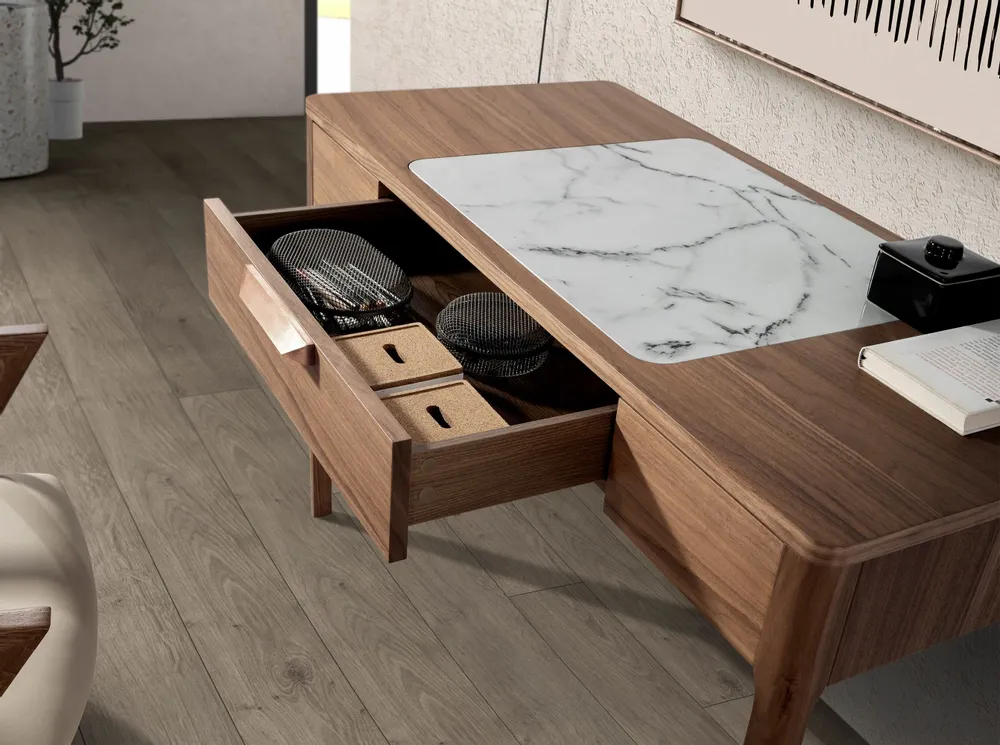 Autres tables  - Coiffeuse en bois de noyer - ANGEL CERDÁ