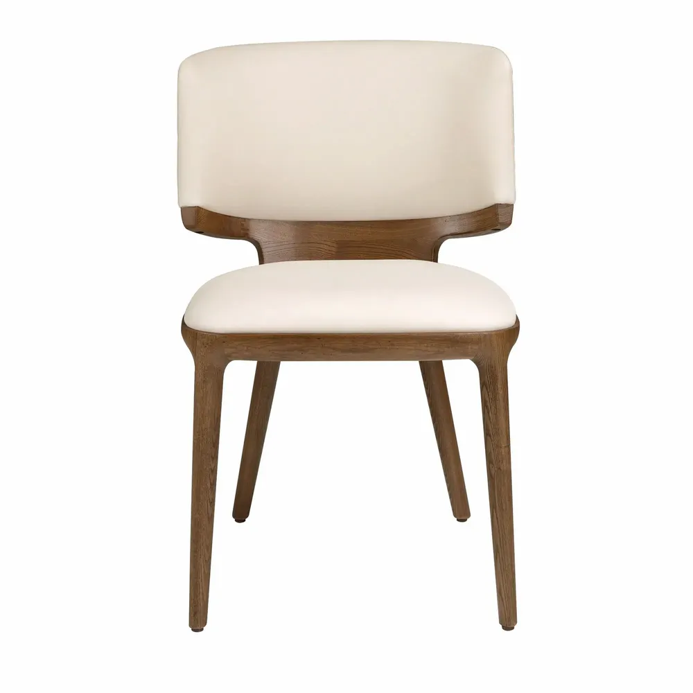 Chaises - Chaise en similicuir crème - ANGEL CERDÁ