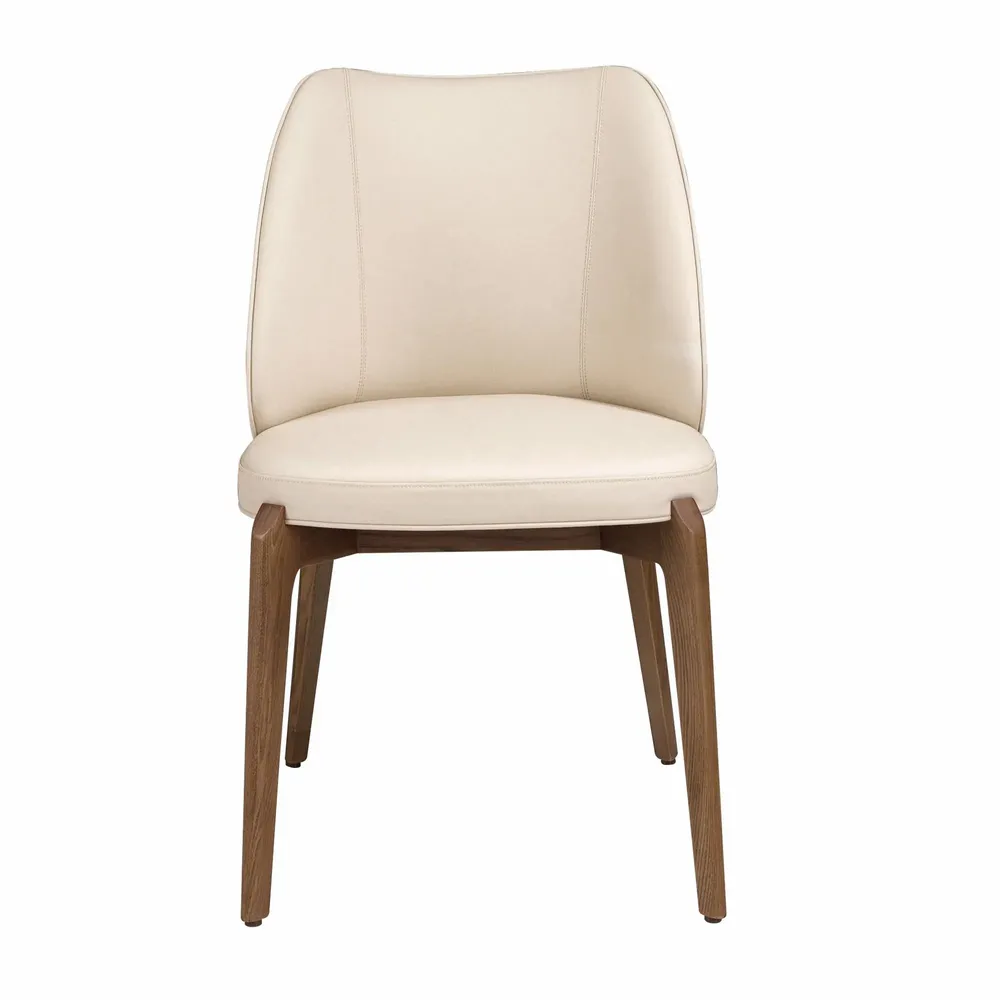 Chaises - Chaise en similicuir crème - ANGEL CERDÁ