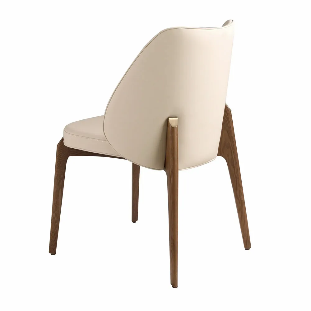 Chaises - Chaise en similicuir crème - ANGEL CERDÁ