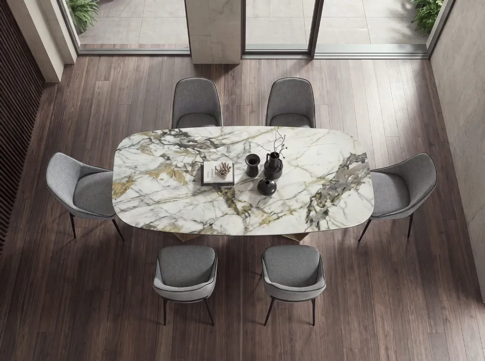Chairs - Gray fabric Dining table chair with black piping - ANGEL CERDÁ