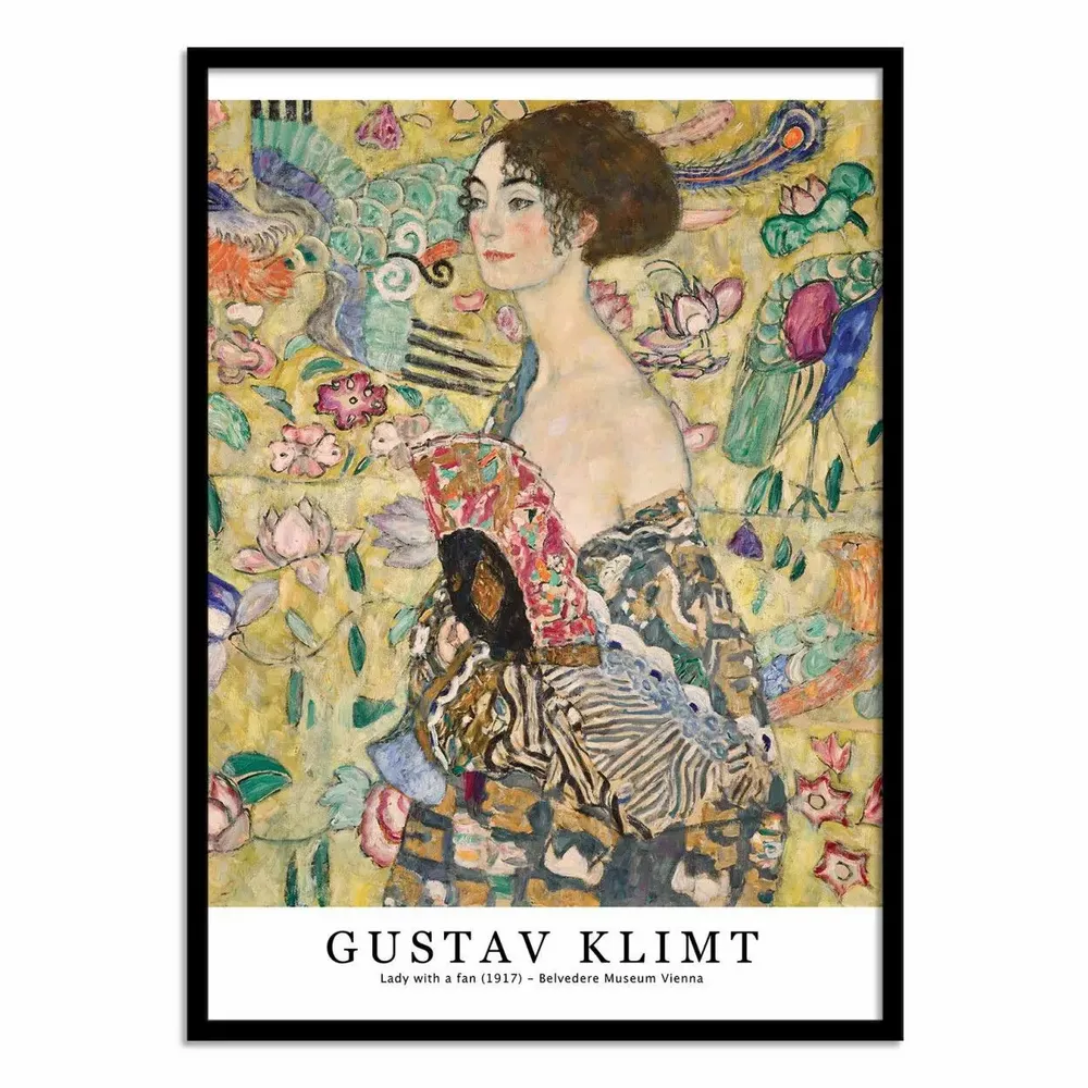 Affiches - Affiche - Lady with a fan, 1917 - Gustav Klimt - WALL EDITIONS