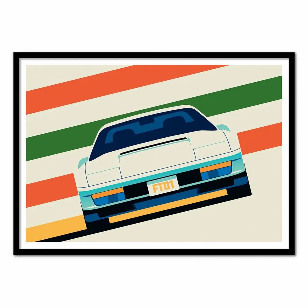 Affiches - Affiche - Angeled white sports car - Bo Lundberg - WALL EDITIONS