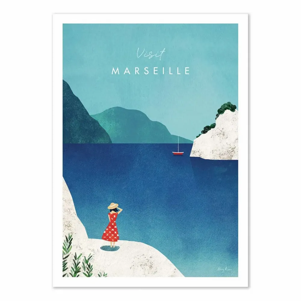 Poster - Art-Poster - Visit Marseille - Henry Rivers - WALL EDITIONS