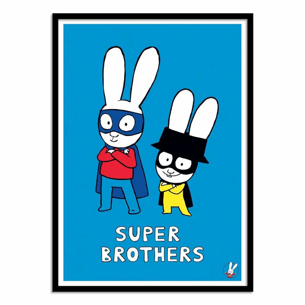 Affiches - Affiche - Super Heroes Brothers - Simon Super Rabbit - WALL EDITIONS