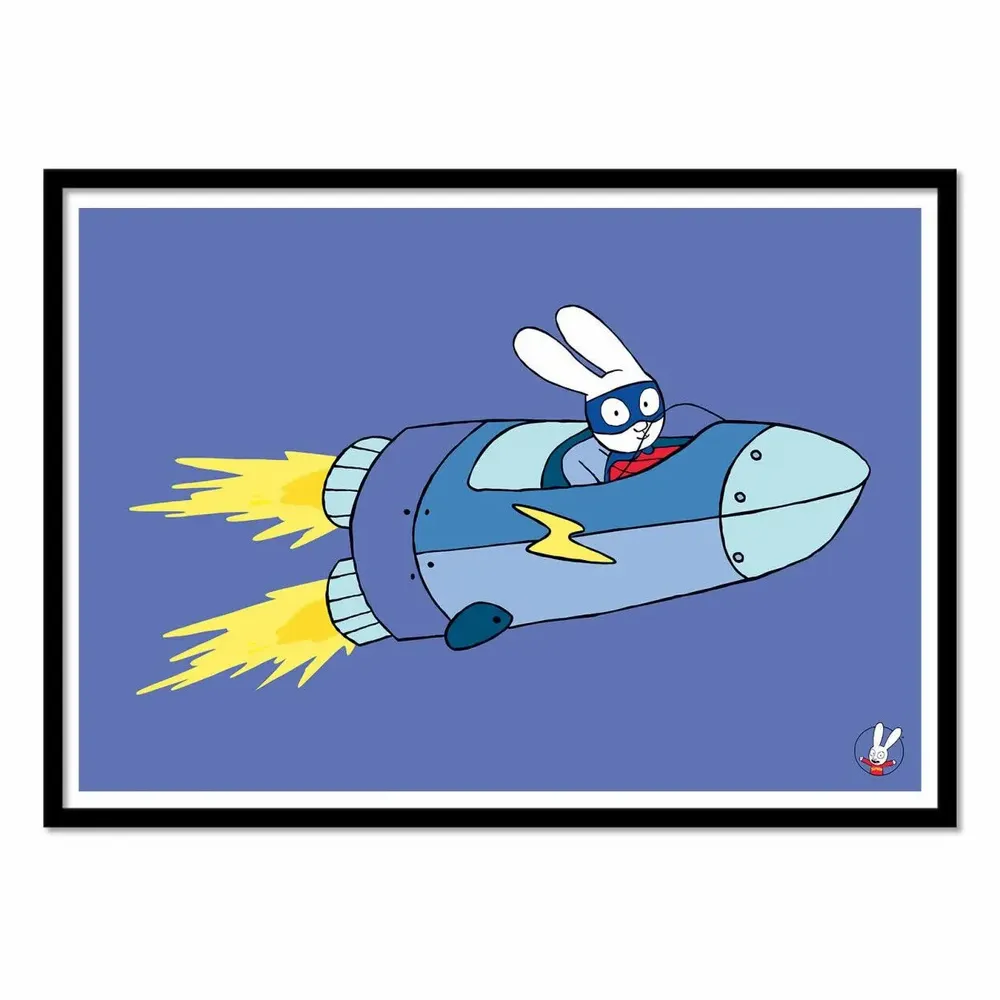 Affiches - Affiche - Super Rabbit Rocket - Simon Super Rabbit - WALL EDITIONS