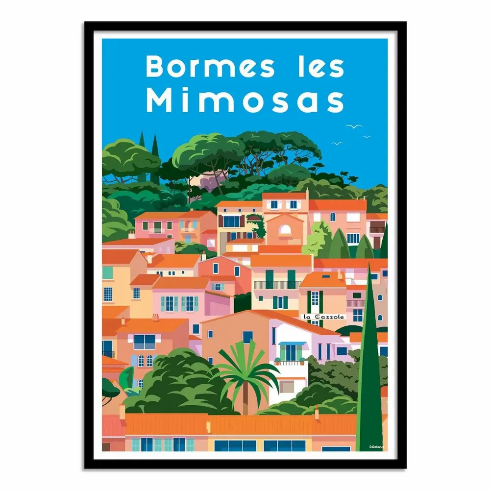 Affiches - Affiche - Bormes les mimosas - Raphael Delerue - WALL EDITIONS