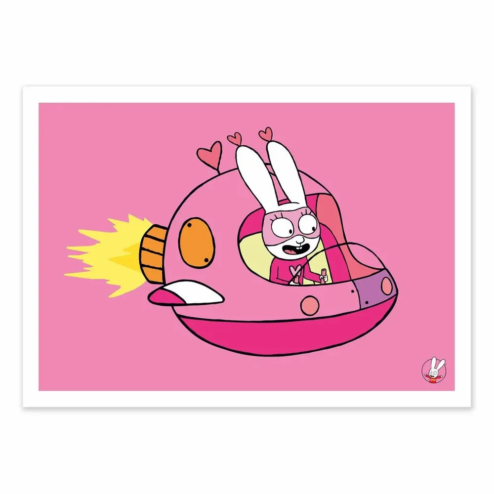 Affiches - Affiche - Super Rabbit Girl - Simon Super Rabbit - WALL EDITIONS