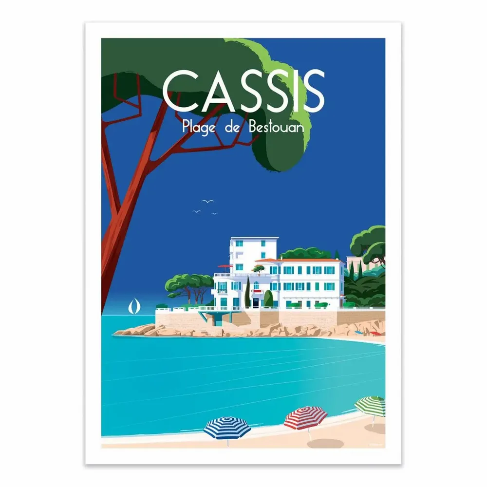 Affiches - Affiche - Cassis Plage de Bestouan - Raphael Delerue - WALL EDITIONS