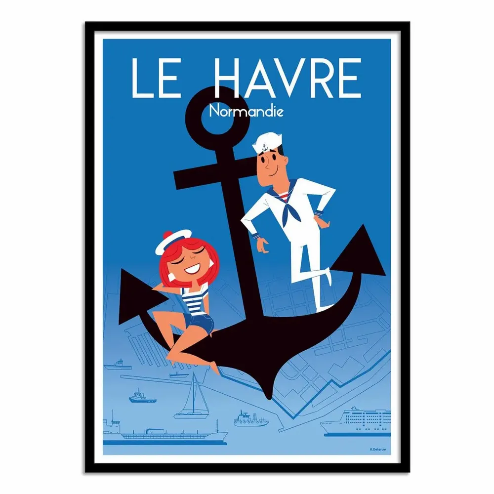 Poster - Art-Poster - Le Havre Normandie V2 - Raphael Delerue - WALL EDITIONS