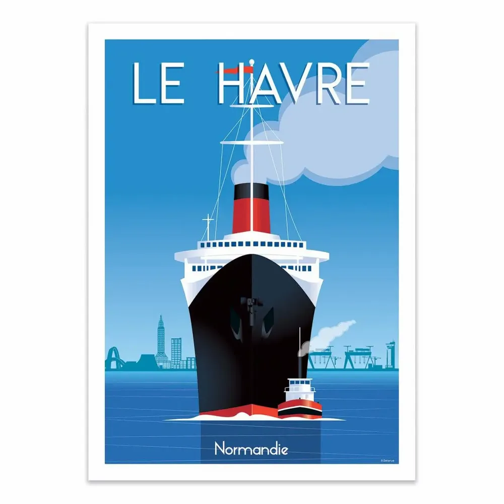 Poster - Art-Poster - Le Havre Normandie V3 - Raphael Delerue - WALL EDITIONS