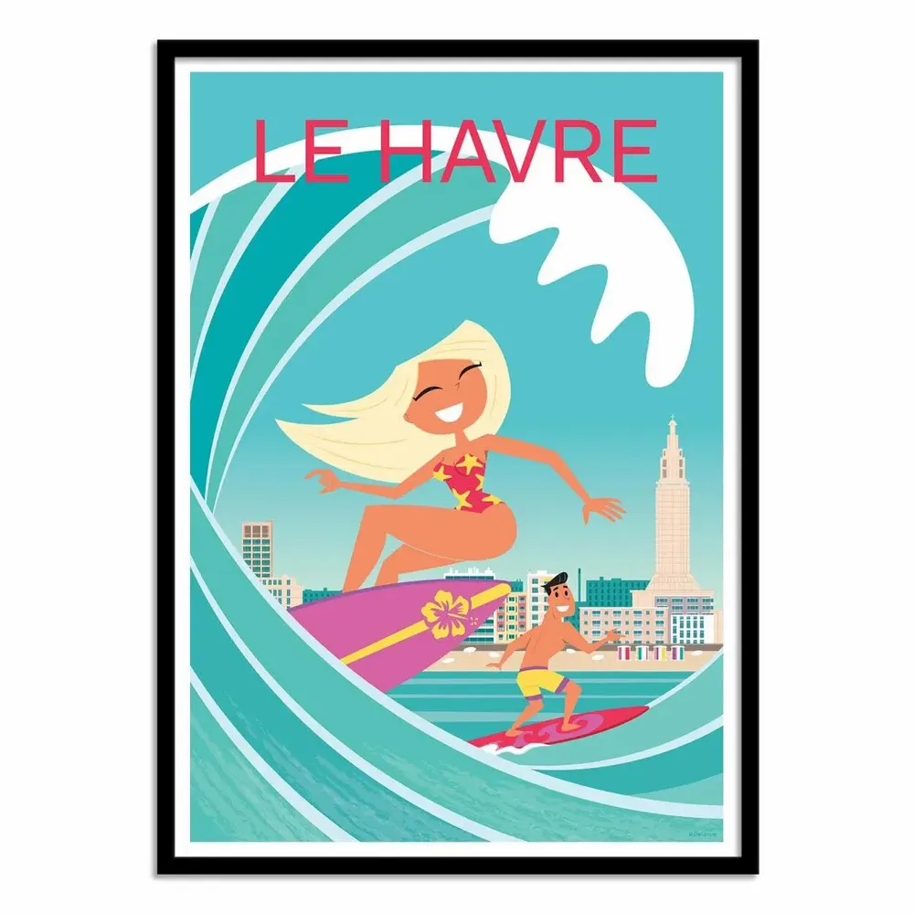 Poster - Art-Poster - Le Havre Normandie V5 - Raphael Delerue - WALL EDITIONS