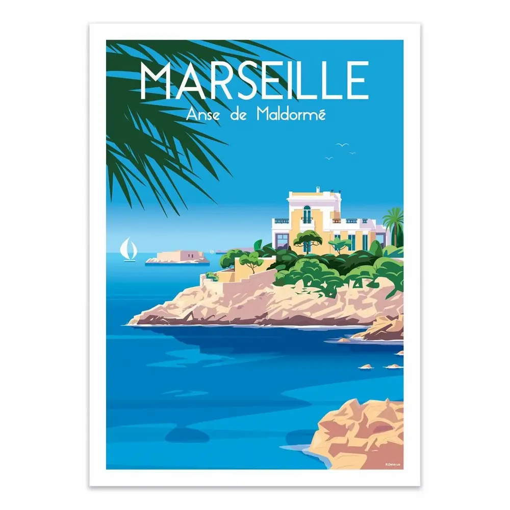 Affiches - Affiche - Marseille Anse de Maldormé - Raphael Delerue - WALL EDITIONS