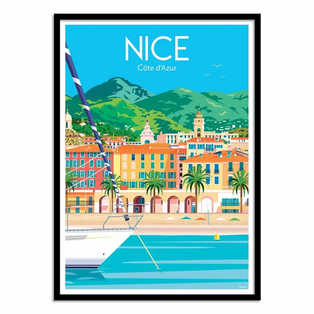 Poster - Art-Poster - Nice CÃ´te d'Azur - Raphael Delerue - WALL EDITIONS