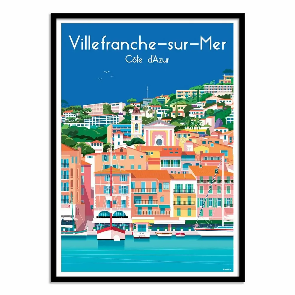 Poster - Art-Poster - Villefranche sur Mer - Raphael Delerue - WALL EDITIONS