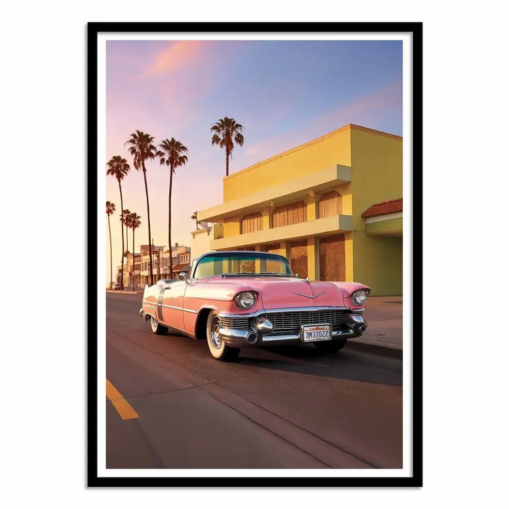 Poster - Art-Poster - California Pink Cadillac - Philippe Hugonnard - WALL EDITIONS