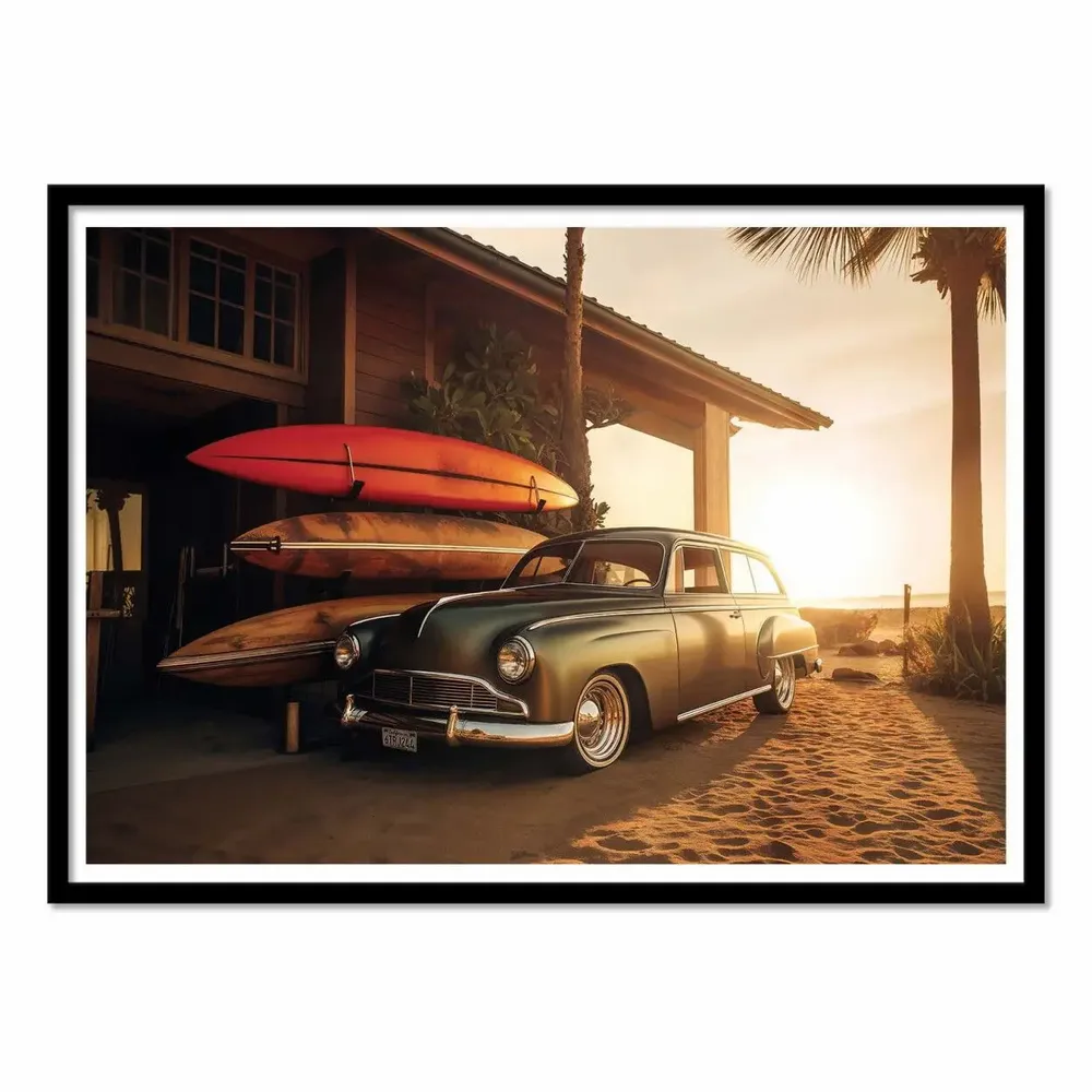 Affiches - Affiche - California Sunset Car - Philippe Hugonnard - WALL EDITIONS