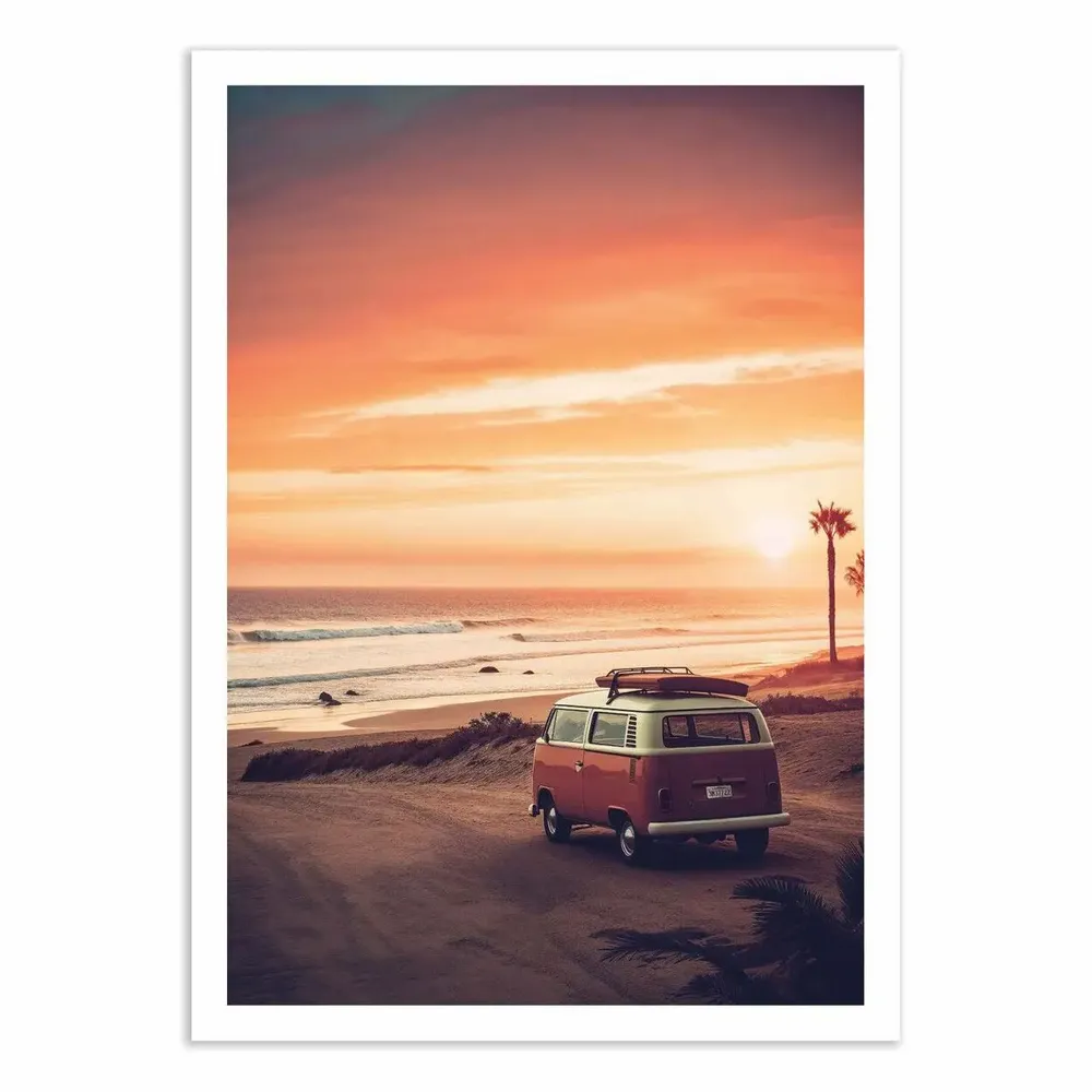 Affiches - Affiche - California Sunset Van - Philippe Hugonnard - WALL EDITIONS