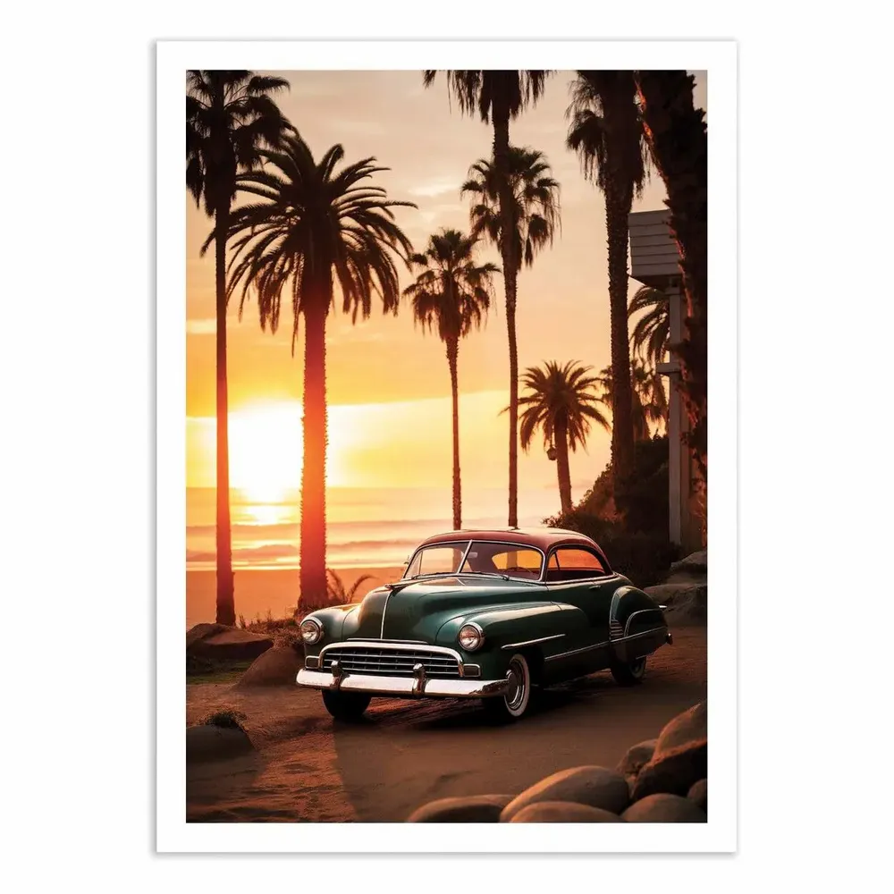 Poster - Art-Poster - California Sunset - Philippe Hugonnard - WALL EDITIONS