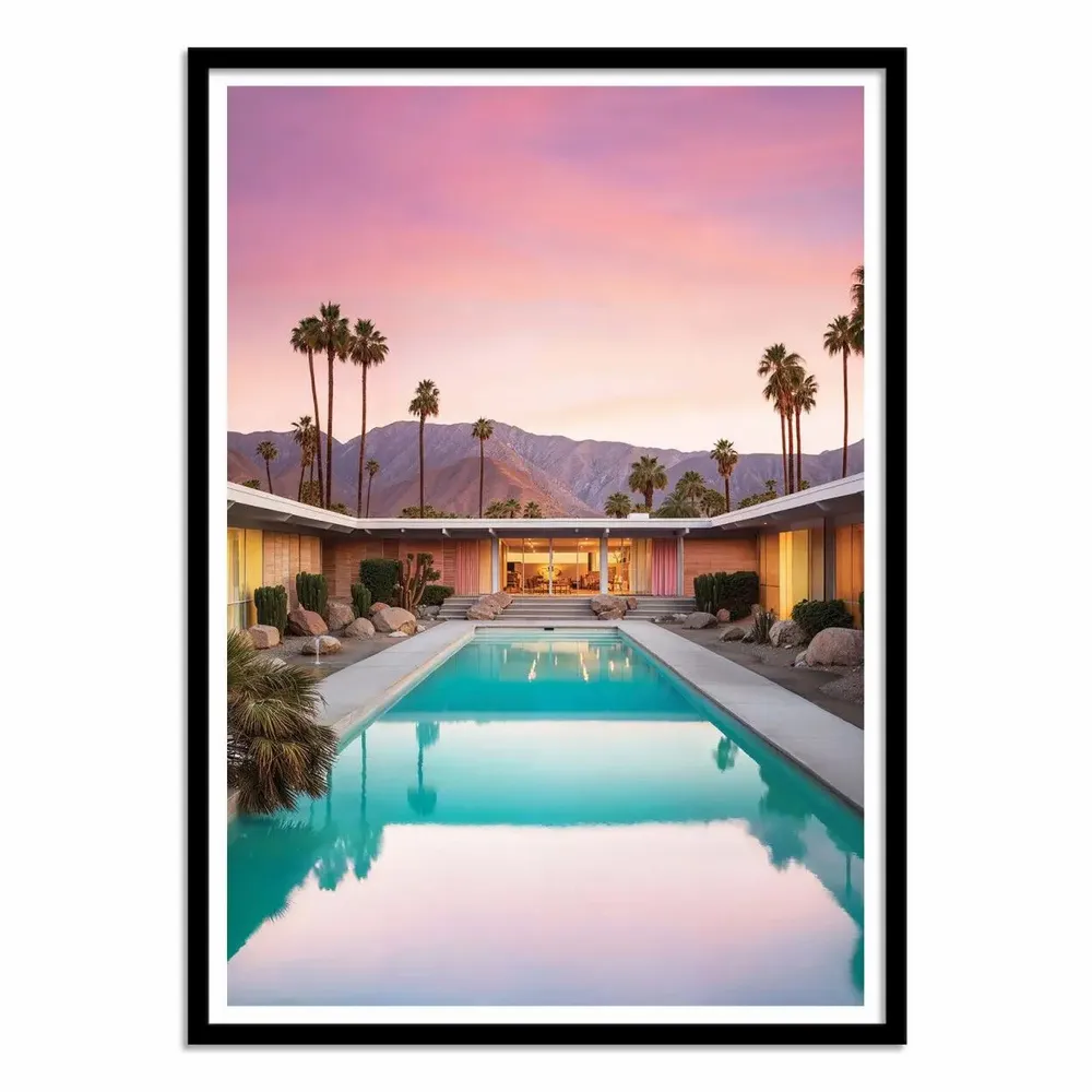 Poster - Art-Poster - End of the day in Palm Springs - Philippe Hugonnard - WALL EDITIONS