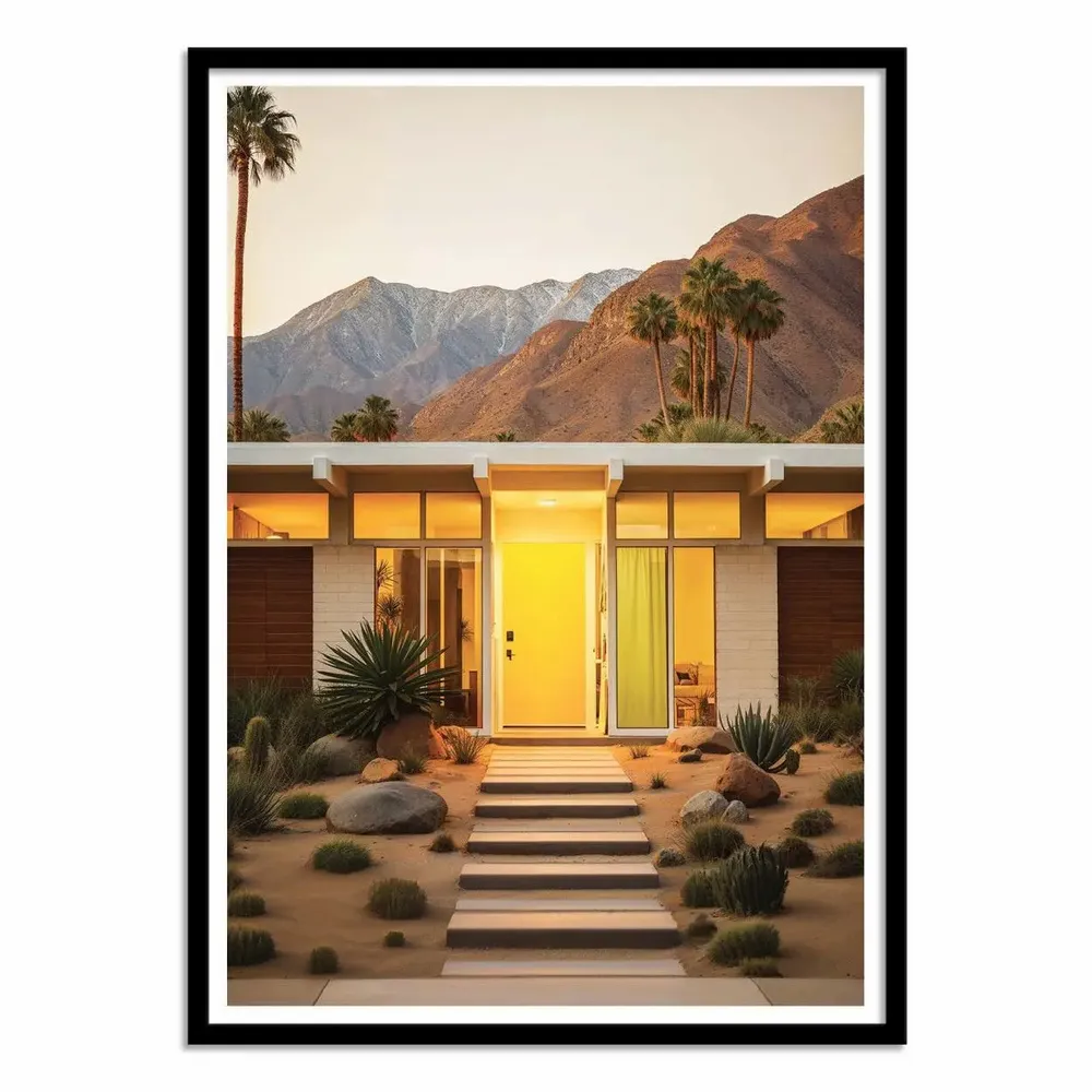 Poster - Art-Poster - Palm Springs Mid-century sunset - Philippe Hugonnard - WALL EDITIONS